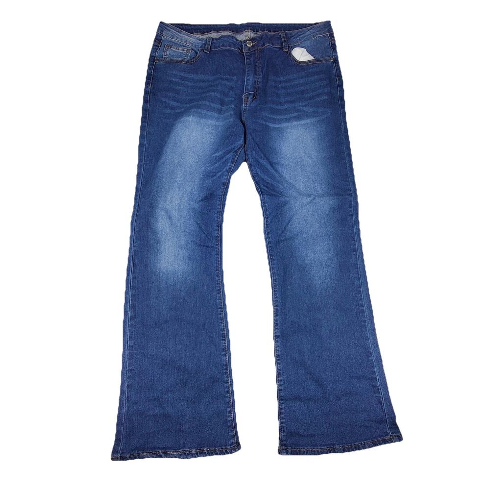 Nova Blue Bootcut Jeans Womens 2XL Blue Medium Wash Regular Stretch Denim 40x30